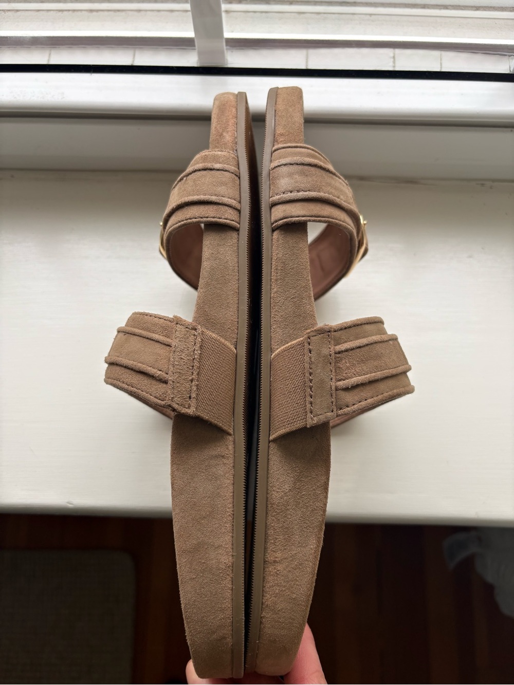 NWT J. Crew Kira Buckle Sandals in Suede - Picture 5 of 5